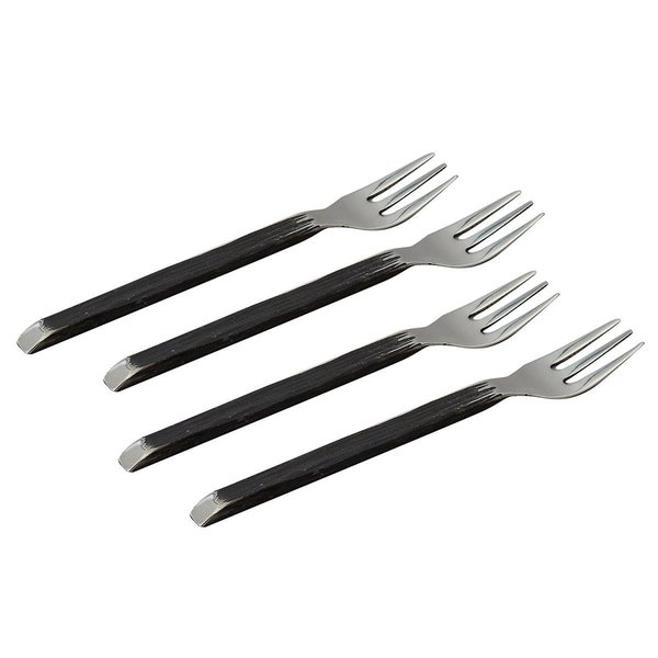 Jiallo Jiallo 70004 Gibraltar Forks Set - 2 Tone Black Matte & Stainless Steel - 4 Piece 70004
